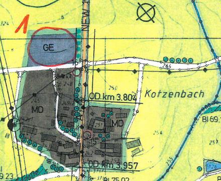 Auszug Flächennutzungplan (Fläche 1)